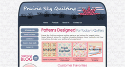 Desktop Screenshot of prairieskyquilting.com